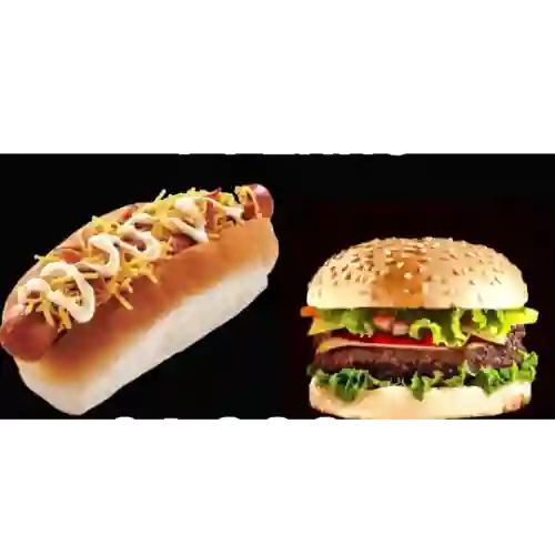 Hamburguesa + Perro Caliente Americano