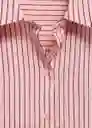 Camisa Penelope-H Rosa Talla L Mujer Mango