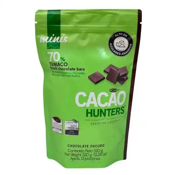 Cacao Hunters Barritas de Chocolate Oscuro Del Pacífico