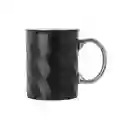 Taza de Cerámica Serie Silver Grey Color Negro Miniso
