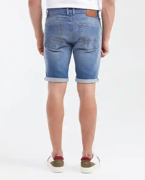 Bermuda Medio Masculino Azul Francés Medio Talla 32 Chevignon