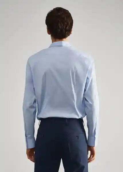 Camisa Emotion Celeste Talla XL Hombre Mango