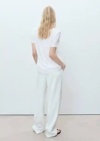 Camiseta Vispi Blanco Talla L Mujer Mango