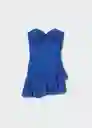 Vestido Cuore Azul Talla M Mujer Mango