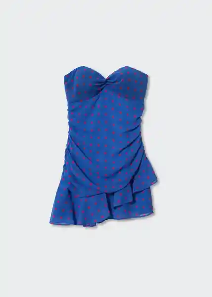 Vestido Cuore Azul Talla M Mujer Mango