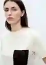 Camiseta Daisy Beige Talla S Mujer Mango