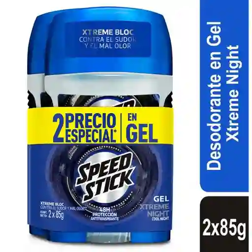 Desodorante Hombre Antitranspirante Speed Stick Gel 85g x2