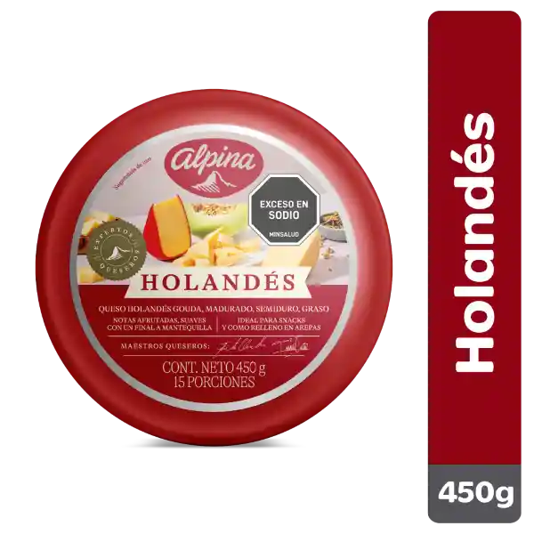 Queso Holandés Alpina Bloque 450 g