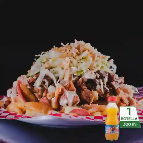 Combo Salchipapa Super Mixta + Hit Mango 300 ml