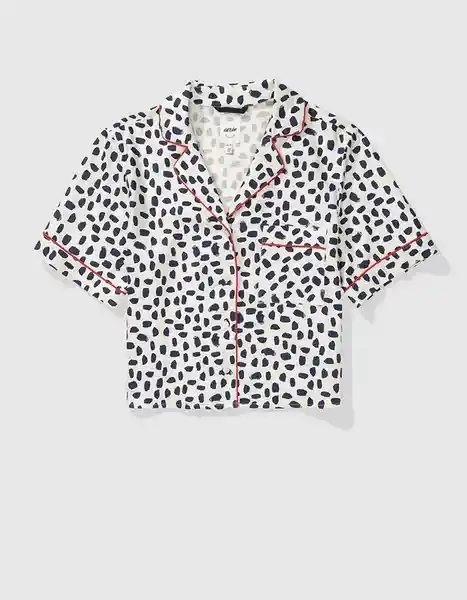 Camisa Pijama Aerie Negro Talla XS American Eagle 27821286