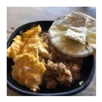 Calentado con Huevo Arepa y Queso