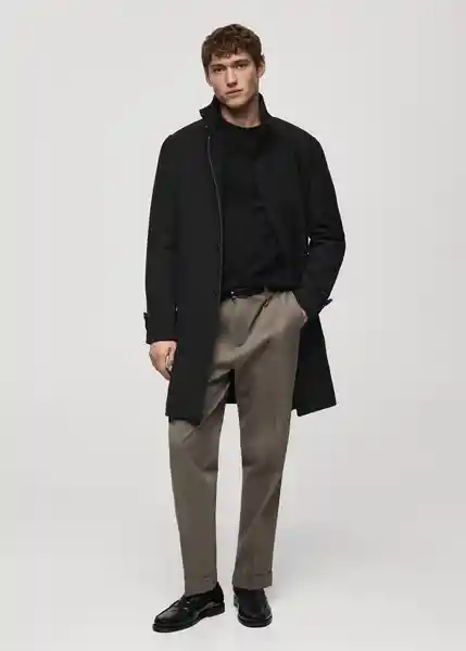 Abrigo Biagio Negro Talla M Hombre Mango
