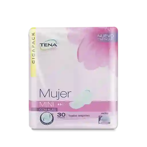 Tena Toalla Higiénica Discreet Mini Con Alas