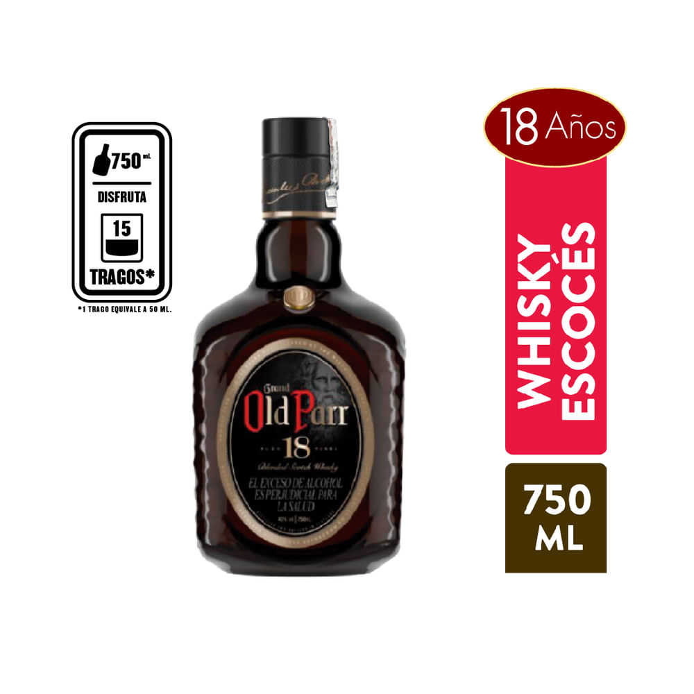 Old Parr Whisky 18 Años 750ml