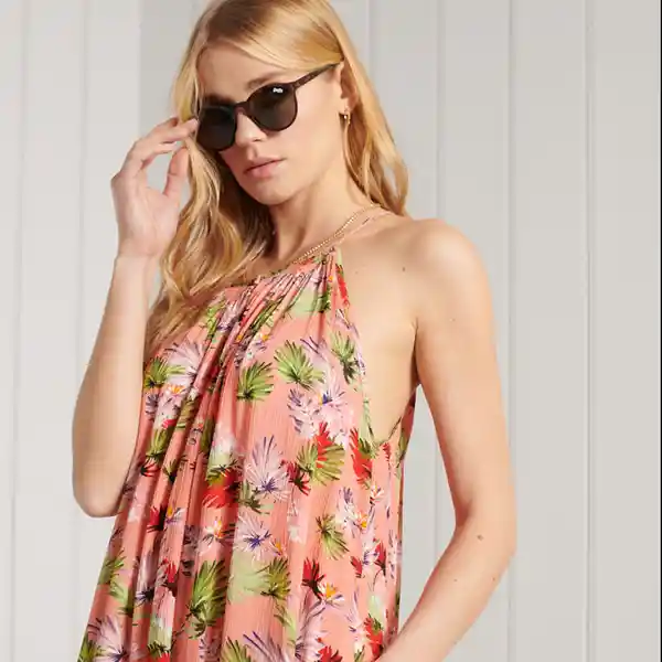 Superdry Vestido Beach Cami Dress Mujer Multicolor Talla S