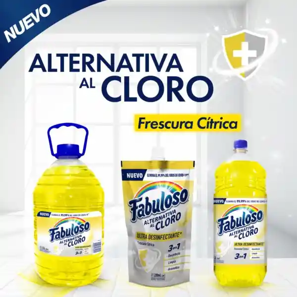 Limpia Pisos Fabuloso Alternativa al Cloro Ultra Desinfectante Citrica 2L