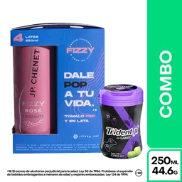 Combo Fiesta Fizzy 4 Und JP Chenet Rosado + Trident Passionfruit