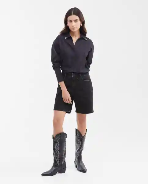 Camisa Essential Poplin Negro Sombrío Ultraoscuro M Chevignon
