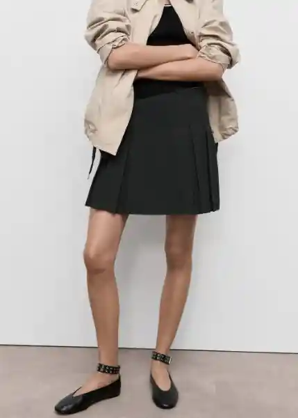 Falda Grunge Gris Talla 40 Mujer Mango