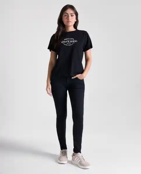 Camiseta Mujer Negro Talla S 609G090_NEG194004 Americanino
