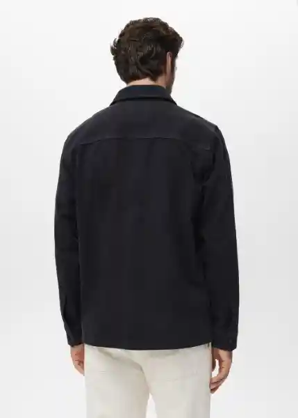 Sobrecamisa Jazz Navy Talla M Hombre Mango