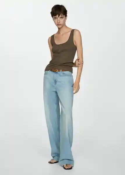 Top Brisa Khaki Talla S Mujer Mango