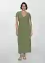 Vestido Mar Verde Talla XS Mujer Mango