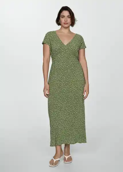 Vestido Mar Verde Talla XS Mujer Mango