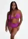 Top Bikini Abril Morado Talla 25 Mujer Mango