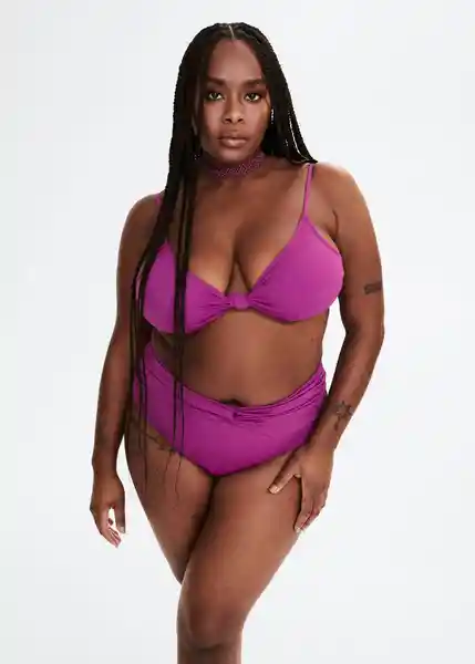 Top Bikini Abril Morado Talla 25 Mujer Mango