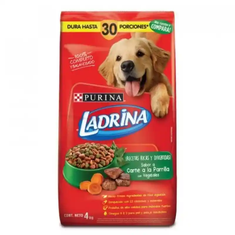 Ladrina Alimento para Perro Carne a la parrilla con Vegetales