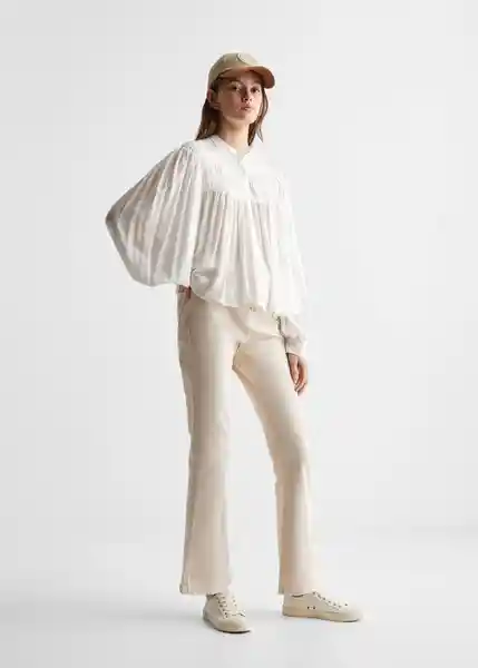 Blusa Belén Off White Talla 22 Mango Girl Mango