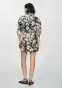 Vestido Ecuador Negro Talla L Mujer Mango