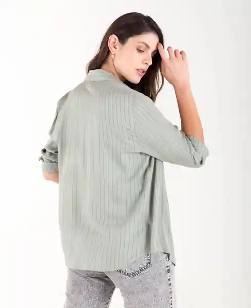 camisa saint tropez verde enigma medio talla xs mujer Naf-Naf