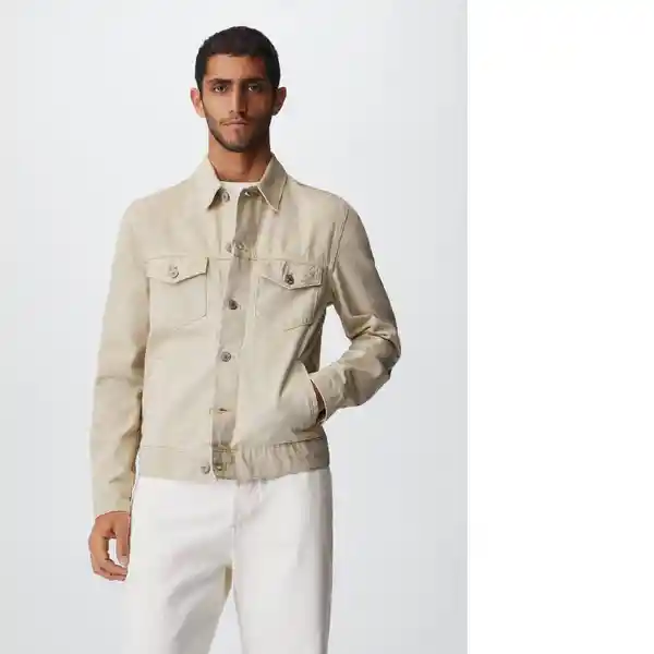 Cazadora Ryan Beige Talla L Hombre Mango