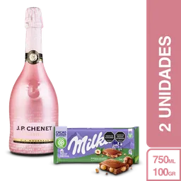 Combo Jp Chenet Vino Espumoso Ice Edition Rosé + Milka