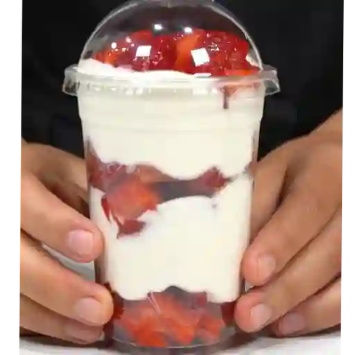 Fresa con helado