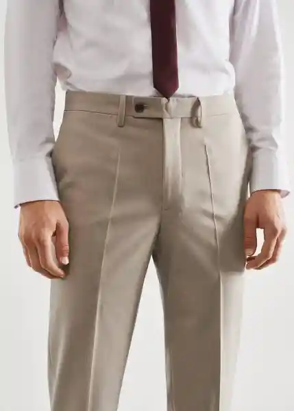 Pantalón Brasilia Beige Talla 42 Hombre Mango