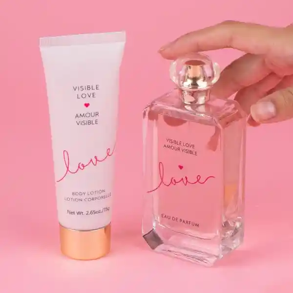 Set de Regalo Perfume y Crema Corporal Visible Love Miniso