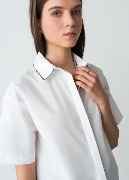 Camisa Alissa Crudo Puro Claro Talla M Mujer 513G390 Naf Naf