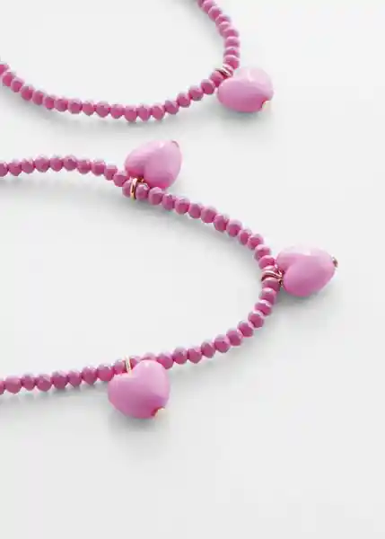 Collar Cuore Rosa Talla 99 Niñas Mango