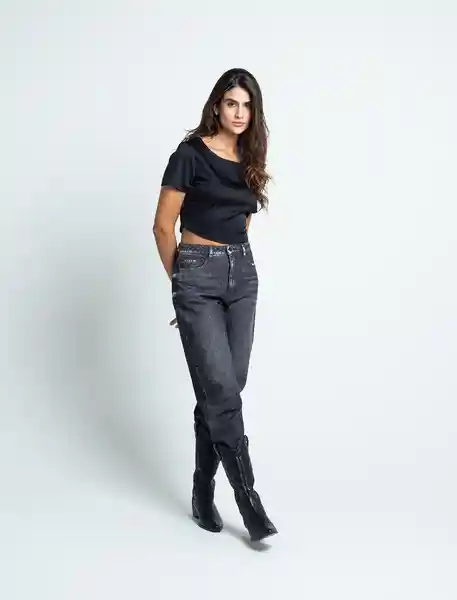 Camisa Vasiliki Negro Puro Ultraoscuro Talla XS 411F342 Naf Naf