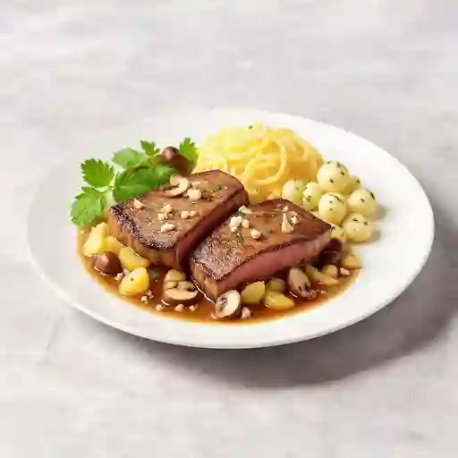 Filetto al gorgonzola e funghi