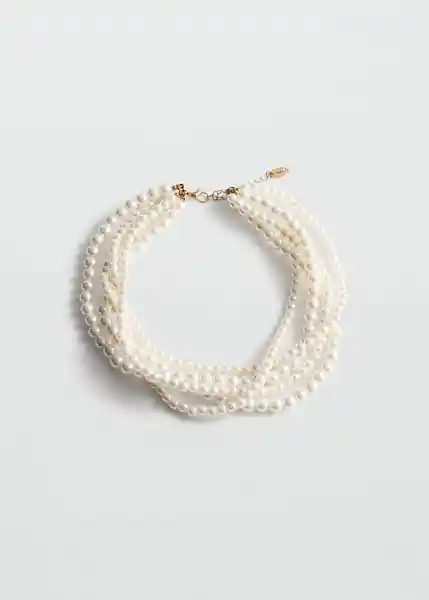 Collar Lamia Blanco Talla 99 Mujer Mango