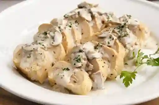 Filete en salsa de champiñones