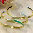 Bangle up Pulsera Resolutions Dorado Azul