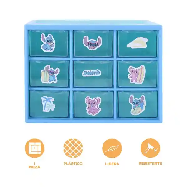 Gabinete de Almacenamiento 9 Cajones Serie Disney Stitch Miniso