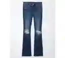 Jean Kick Boot Mujer Azul Talla 4 SHORT American Eagle