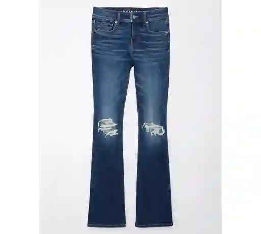 Jean Kick Boot Mujer Azul Talla 4 SHORT American Eagle