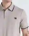 Polo Hombre Beige Talla L 809G083_BEI151308 Americanino